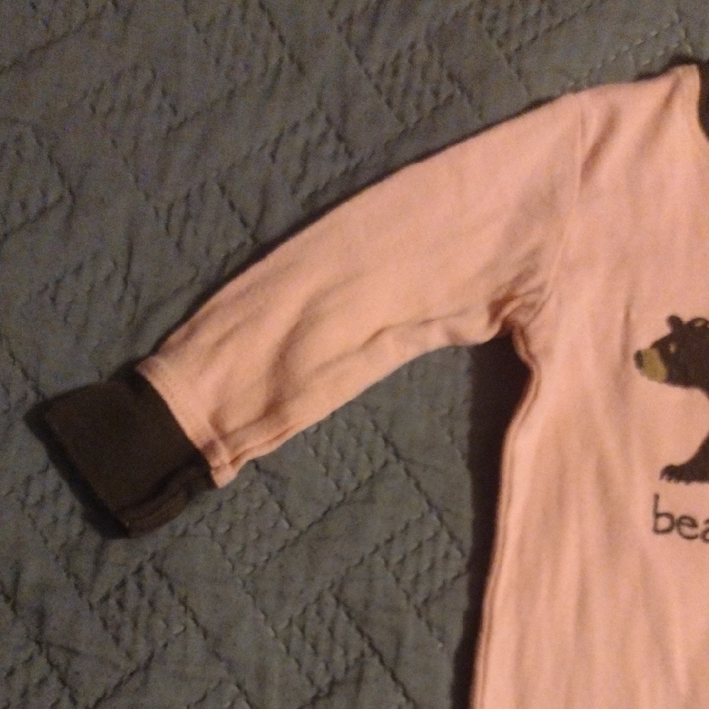 Hatley Pink and Brown Bear Bodysuit - Picture 4 of 8